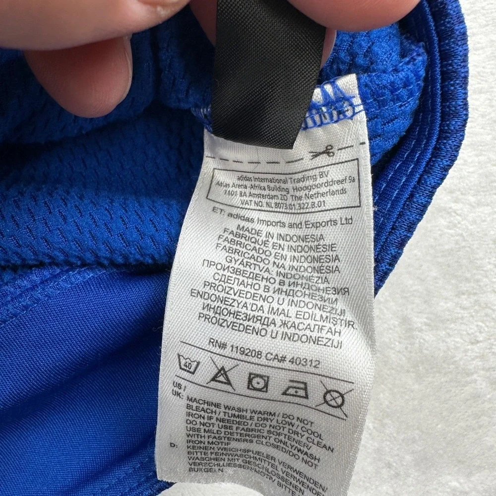 Adidas ClimaWarm Hoodie Full Zip Royal Blue Athletic Jacket Boys Medium M
